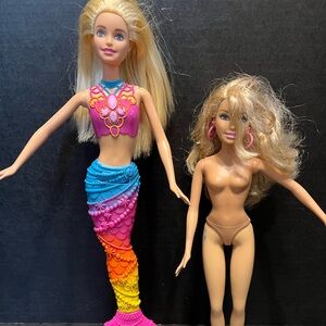 Barbie Dreamtopia Mermaid Doll plus bonus Barbie with earrings
